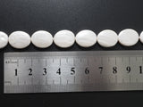 Quality Plated Oval Shape White Mother of Pearl Beads, Flat Oval White Pearl Shell,12x16mm/20x30mm,15inch strand,SKU#U238