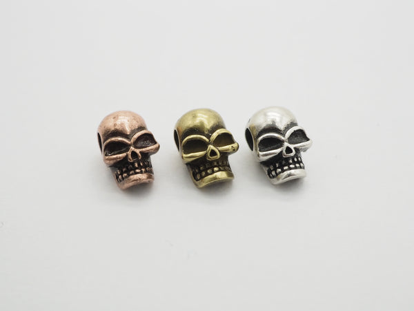 Antique Style Mini Skull Bead, Paracord Survival Bracelet Beads, Big Hole Skull Spacer Beads, Men's Jewelry Findings,7x7x10mm,sku#Y115