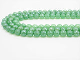 Mystic Plated Natural Faceted Green Aventurine beads, 6mm/8m