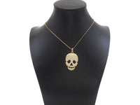 CZ Micro Pave Skull Shape Pendant/Charm,Cubic Zirconia Charm, Necklace Bracelet Charm Pendant,26x40mm, Sku#F1370