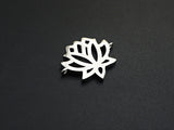 Lotus Flower Connector Charm, Gold/Rose Gold/Silver/Gunmetal Color Flower Charm, 16x20mm, sku#Z958