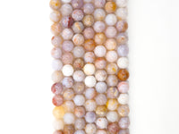 Natural Smooth/Faceted Round Pink/Blush Mix of Agate beads, 6mm/8mm/10mm/12mm Natural Gemstone beads,Agate Beads, 15.5inch strand, SKU#U240