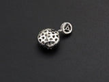 CZ Micro Pave Round Coin Shape Pendant/Charm, Round Cubic Zirconia Pendant, Silver/Gold/Rose Gold/Black Tone, 14x24mm,Sku#Z839