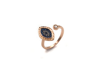 Colorful CZ Evil Eye Ring, Sku#Z789C