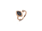 Colorful CZ Evil Eye Ring, Sku#Z789C