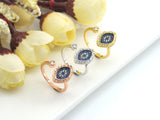 Colorful CZ Evil Eye Ring, Sku#Z789C