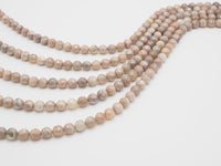 Quality Plated Natural Moonstone 6mm/8mm/10mm/12mm beads, Round Faceted Peach Gray Moonstone Gemstone Beads, 15.5inch strand, SKU#U284