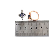 Colorful CZ Evil Eye Ring, Sku#Z789C
