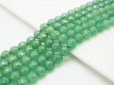 Mystic Plated Natural Faceted Green Aventurine beads, 6mm/8m