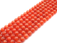 Special Cut Cat's Eye Orange Round Faceted Beads, 6mm/8mm/10mm/12mm Round Faceted, 15.5'' Full Strand, Sku#UA208