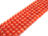 Special Cut Cat's Eye Orange Round Faceted Beads, 6mm/8mm/10mm/12mm Round Faceted, 15.5'' Full Strand, Sku#UA208