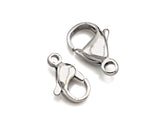 High Quality Stainless Steel Lobster Claw Clasp, Simple Lobster claw clasp, Silver Lobster Claw, 12mm/15mm Wholesale Lobster Claw, sku#C116