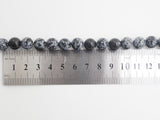 Natural Smooth/Faceted Round Gray Snowflake beads, 4mm/6mm/8mm/10mm Natural Gray Gemstone beads, Snowflake Beads, 15.5inch strand, SKU#U246