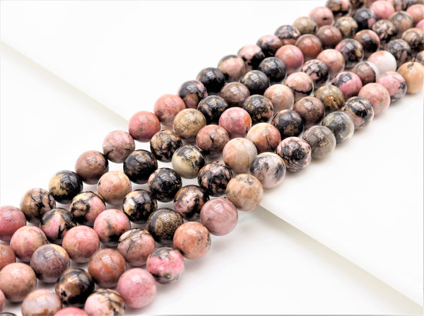 Natural Smooth Round Rhodonite beads, 6mm/8mm/10mm/12mm Natural Gemstone beads, Natural Rhodonite Beads, 15.5inch strand, SKU#U300