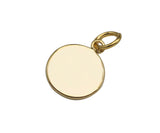 Gold Filled Colorful Clover On Round Shape Pendant, 14K Gold Filled White/Black/Pink/Blue Charm, Necklace Bracelet Charm, 10x12mm, Sku#CP33