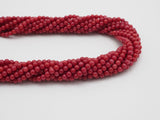 Smooth Round Red Coral beads, Sku#U281