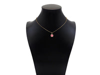 Gold Filled Colorful Clover On Round Shape Pendant, 14K Gold Filled White/Black/Pink/Blue Charm, Necklace Bracelet Charm, 10x12mm, Sku#CP33