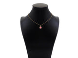 Gold Filled Colorful Clover On Round Shape Pendant, 14K Gold Filled White/Black/Pink/Blue Charm, Necklace Bracelet Charm, 10x12mm, Sku#CP33