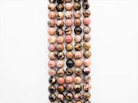 Natural Smooth Round Rhodonite beads, 6mm/8mm/10mm/12mm Natural Gemstone beads, Natural Rhodonite Beads, 15.5inch strand, SKU#U300
