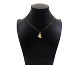 CZ Micro Pave Embossed Lady On Triangle Pendant,Cubic Zirconia Matt Silver/Gold Charm, Necklace Bracelet Charm Pendant, 19x13mm, Sku#Y453