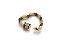 Colorful Enamel Pave Heart Shape Clasp, Gold Carabiner Heart Clasp, 29mm, sku#H214