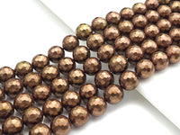 Natural Mother of Pearl Copper Color Round Faceted beads, 6mm/8mm/10mm/12mm MOP Beads, 15.5inch strand, SKU#T136 Bestbeads&Beyond