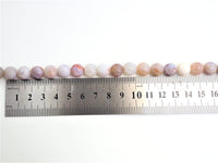 Natural Smooth/Faceted Round Pink/Blush Mix of Agate beads, 6mm/8mm/10mm/12mm Natural Gemstone beads,Agate Beads, 15.5inch strand, SKU#U240
