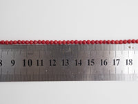 Red Coral Faceted Round Beads, Sku#U282