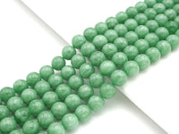 High Quality Natural Dark Green Angelite Beads, 6mm/8mm/10mm/12mm Round Smooth Beads, 15.5'' Full Strand, Sku#U1130