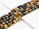 High Quality Natural Golden Blue Round Tiger Eye beads, 6mm/8mm/10mm/12mm/14mm Genuine Beads, Tiger Eye Beads, 15.5inch strand, SKU#U285