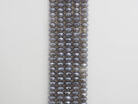 Mystic Coated Natural Gray Agate beads, Rondelle Faceted Beads, 5x8/6x10mm Gemstone Beads, Plated Agate, 16 inch FULL strand, SKU#U278