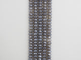 Mystic Coated Natural Gray Agate beads, Rondelle Faceted Beads, 5x8/6x10mm Gemstone Beads, Plated Agate, 16 inch FULL strand, SKU#U278
