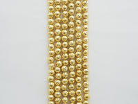 NEW STYLE Gold Plated Lava Round Beads, 4mm/6mm/8mm/10mm/12mm Gold Gemstone Beads, Wholesale Gemstone Beads, 15.5" Full Strand,SKU#S110