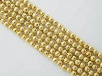 NEW STYLE Gold Plated Lava Round Beads, 4mm/6mm/8mm/10mm/12mm Gold Gemstone Beads, Wholesale Gemstone Beads, 15.5" Full Strand,SKU#S110