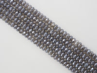 Mystic Coated Natural Gray Agate beads, Rondelle Faceted Beads, 5x8/6x10mm Gemstone Beads, Plated Agate, 16 inch FULL strand, SKU#U278