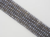 Mystic Coated Natural Gray Agate beads, Rondelle Faceted Beads, 5x8/6x10mm Gemstone Beads, Plated Agate, 16 inch FULL strand, SKU#U278