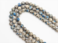 Top Quality Natural K2 Jasper Smooth Round Beads, 8mm/10mm/12mm/14mm/16mm Gray Blue Gemstone Beads,15.5" Full Strand,SKU#U318