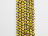 Smooth Round Africa Turquoise beads, 6mm/8mm/10mm/12mm Yellow Green Gemstone beads, AfricaTurquoise beads, 15.5inch strand, SKU#U267