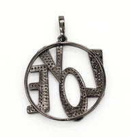 CZ Micro Pave Large LOVE Round Pendant with bail,35x39mm, Cubic Zirconia Love Pave Pendant Beads, Pave Pendant, SKU#F514