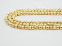 NEW STYLE Gold Plated Lava Round Beads, 4mm/6mm/8mm/10mm/12mm Gold Gemstone Beads, Wholesale Gemstone Beads, 15.5" Full Strand,SKU#S110