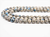 Top Quality Natural K2 Jasper Smooth Round Beads, 8mm/10mm/12mm/14mm/16mm Gray Blue Gemstone Beads,15.5" Full Strand,SKU#U318