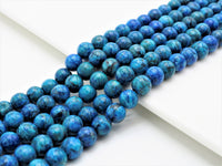 Natural Blue African Turquoise beads, Round Smooth 6mm/8mm/10mm Natural Gemstone Beads,Turquoise Beads, 15.5'' Full Strand, SKU#U298