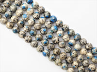 Top Quality Natural K2 Jasper Smooth Round Beads, 8mm/10mm/12mm/14mm/16mm Gray Blue Gemstone Beads,15.5" Full Strand,SKU#U318