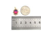 Gold Filled Colorful Quartz Oval Shape Pendant, 14K Gold Filled Quartz Charm, Necklace Bracelet Charm Pendant, 13x17mm, Sku#ZX12