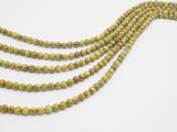 Smooth Round Africa Turquoise beads, 6mm/8mm/10mm/12mm Yellow Green Gemstone beads, AfricaTurquoise beads, 15.5inch strand, SKU#U267