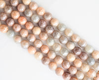 Mystic Plated Pink Faceted Aventurine Beads,6mm/8mm/10mm/12mm,Pink Gray Aventurine Beads,15.5" Full Strand, SKU#U301