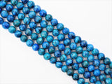 Natural Blue African Turquoise beads, Round Smooth 6mm/8mm/10mm Natural Gemstone Beads,Turquoise Beads, 15.5'' Full Strand, SKU#U298