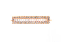CZ Micro Pave Strip Connector for Bracelet/Necklace,Silver/Gold/Rose Gold/Gunmetal Spacer Connector/Link Connector, 6x34mm,sku#E404