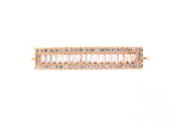 CZ Micro Pave Strip Connector for Bracelet/Necklace,Silver/Gold/Rose Gold/Gunmetal Spacer Connector/Link Connector, 6x34mm,sku#E404