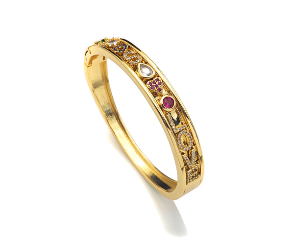 Gold Personalized Charm Bangle, charm bangle, letter Bangle,  Name Bangle, sku#X190